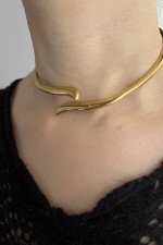 Coral necklace gold plated