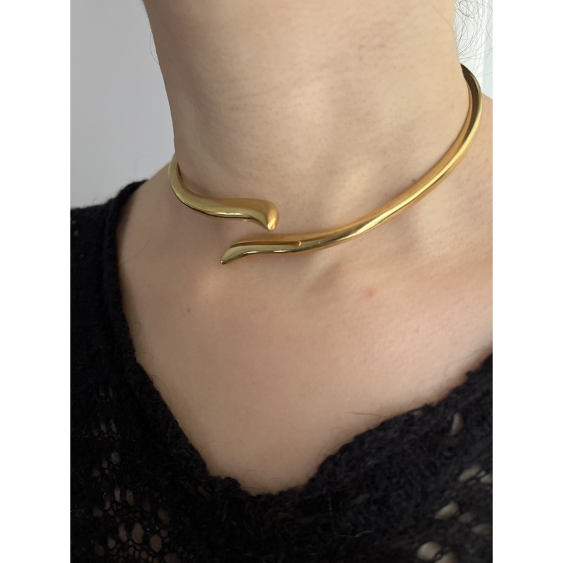 Coral necklace gold plated