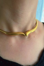 Coral necklace gold plated