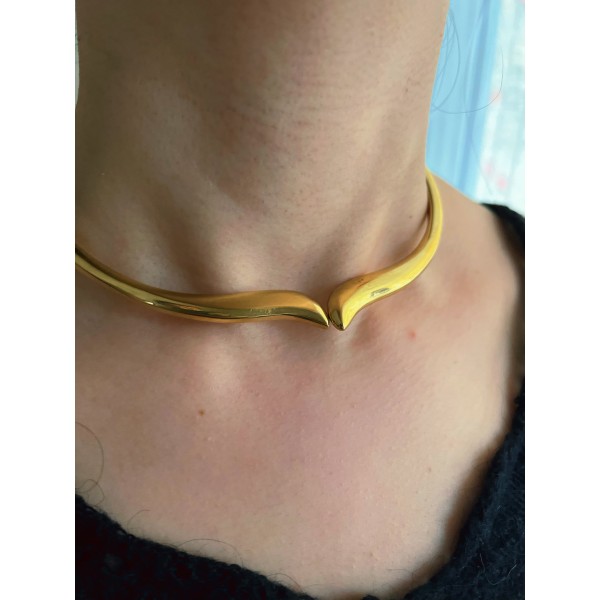 Coral necklace gold plated