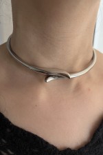 Coral necklace silver