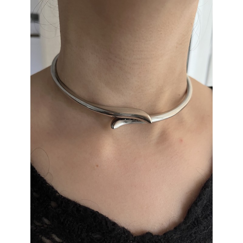 Coral necklace silver