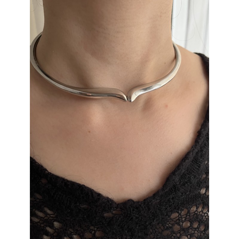 Coral necklace silver