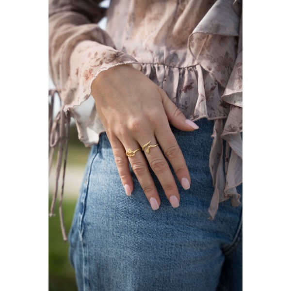 Aira Ring gold-plated