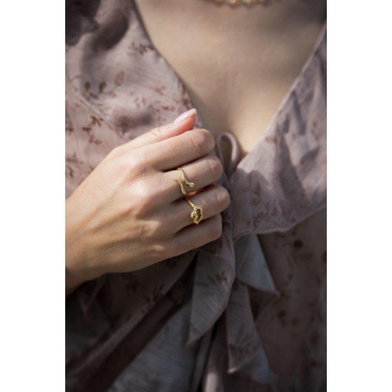 Aira Ring gold-plated