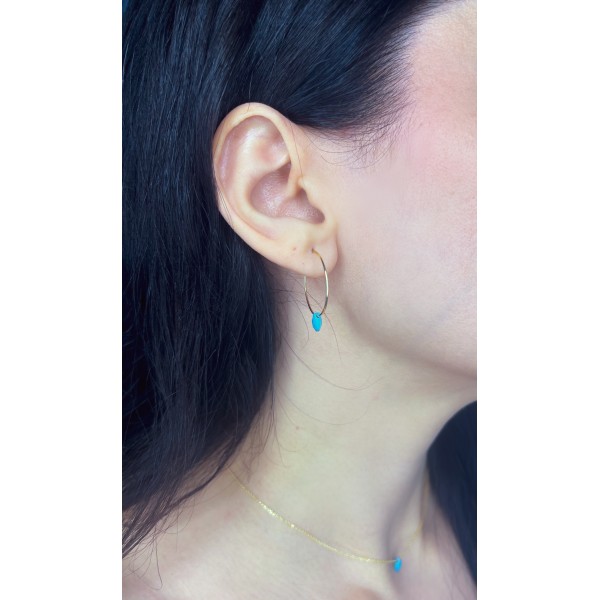 Blue drop Hoops
