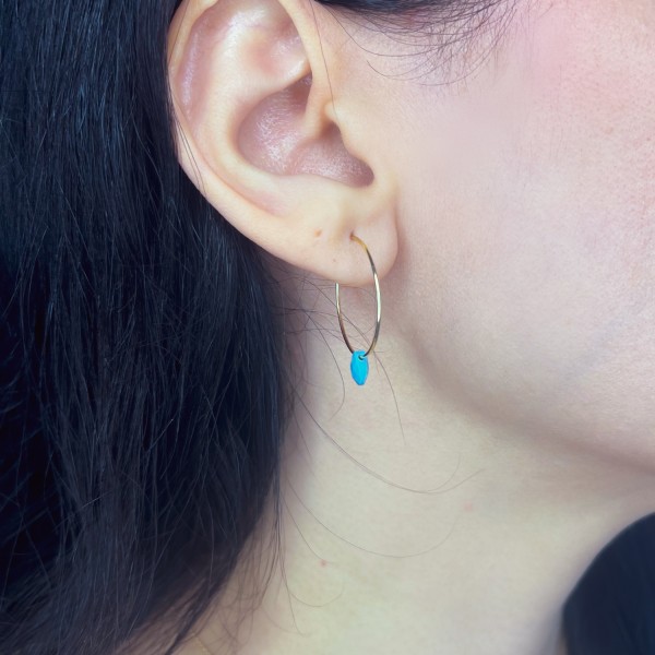 Blue drop Hoops
