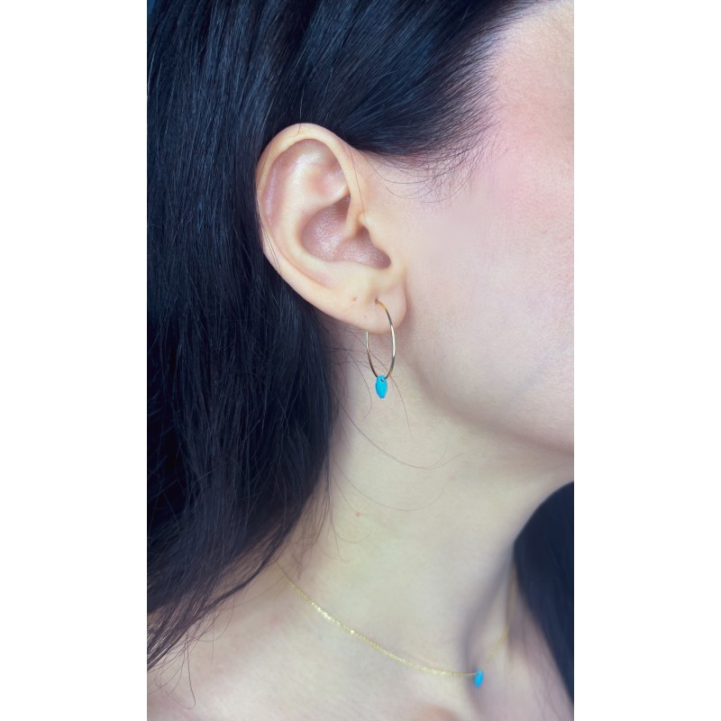 Blue drop Hoops