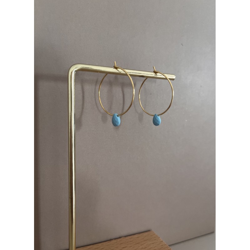 Blue drop Hoops