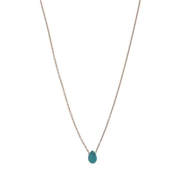 Blue drop Necklace