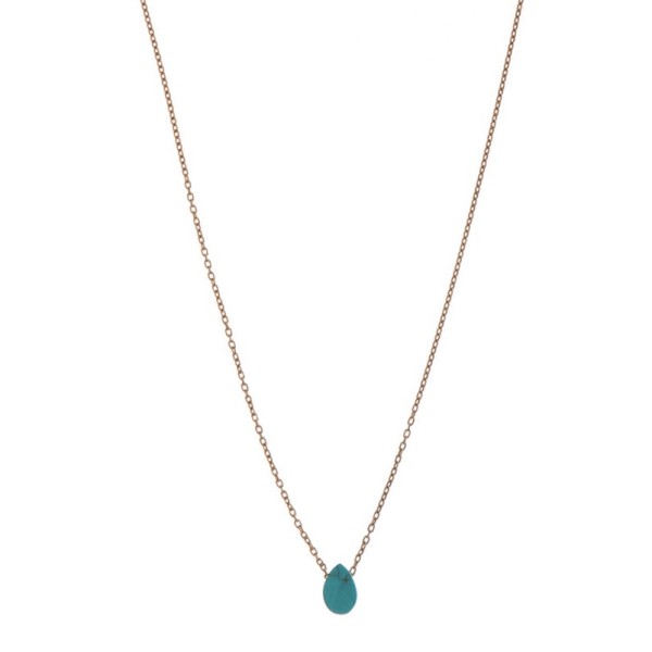 Blue drop Necklace