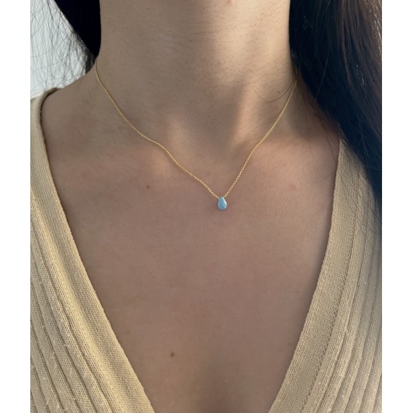 Blue drop Necklace