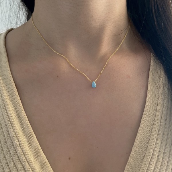 Blue drop Necklace