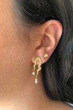 Iris Earrings gold-plated