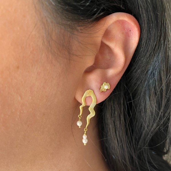 Iris Earrings gold-plated