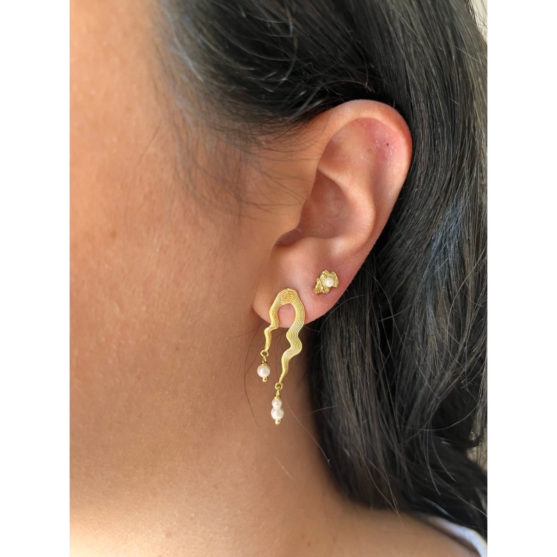Iris Earrings gold-plated